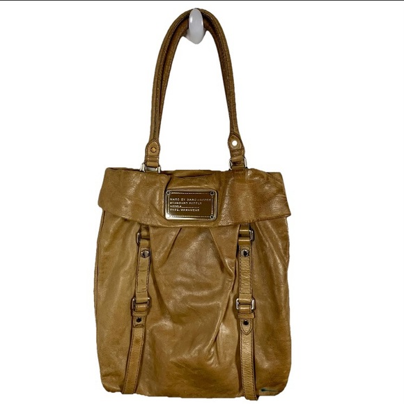 Marc By Marc Jacobs‎ Camel Leather Handbag Workwear Tan Hobo Shoulder READ - Picture 1 of 16